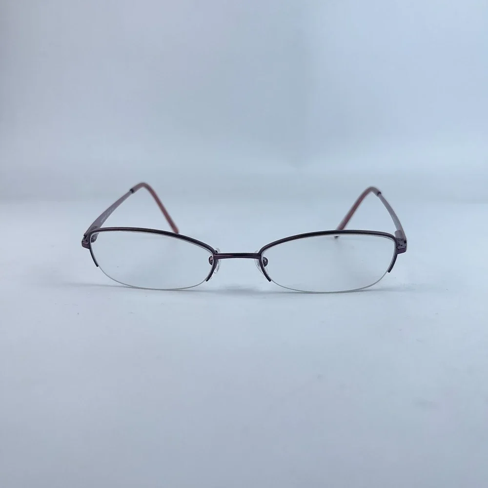 Adensco JOY JJF Women's‎ Eyeglasses Black Metal Cat Eye Half Rim 50-18-135 mm